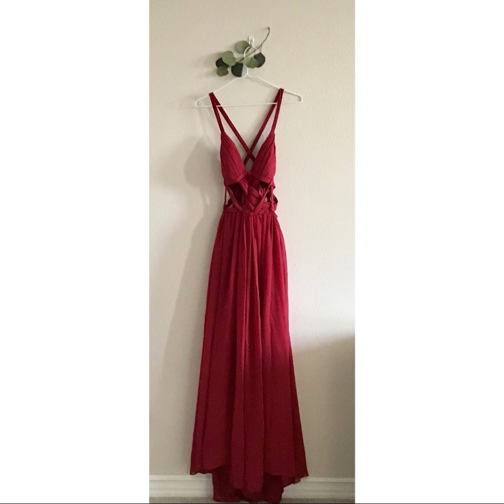 Burgundy dress